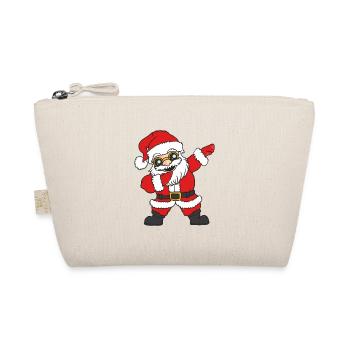 Dancing Santa with glasses - Organic Pouch - nature - Front