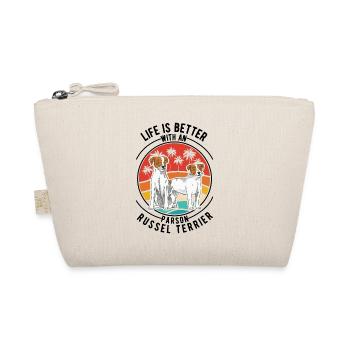 Life is better with an Parson Russell Terrier - Organic Pouch - nature - Front