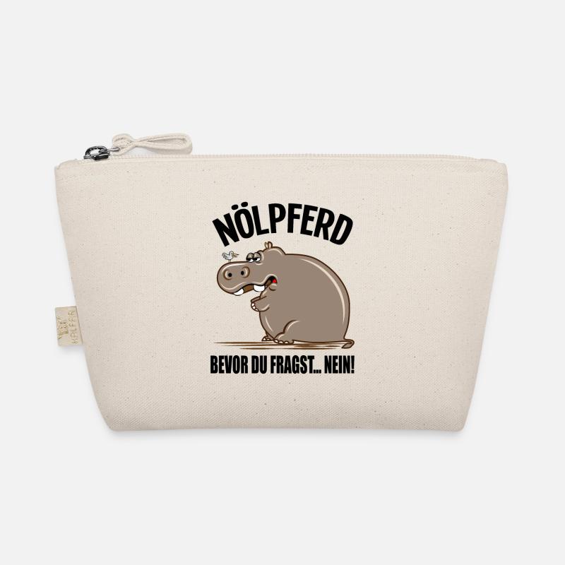 Lustige Sprüche Geschenke Nilpferd Nölpferd Bio-Täschchen