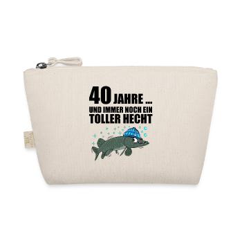 Anglergeschenk zum 40 Geburtstag 40 Ehrentag - Bio-Täschchen - Natur - Vorne