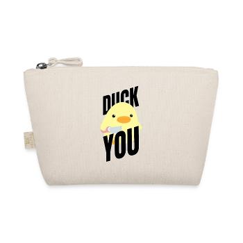 Duck you Ente Mit Messer Duck with Knife Meme Fun - Bio-Täschchen - Natur - Vorne
