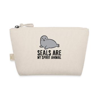 Seals Are My Spirit Animal Love Seals - Organic Pouch - nature - Front
