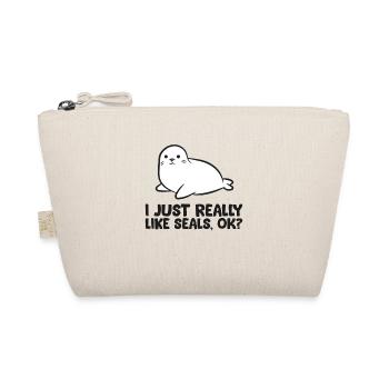 I Just Really Like Seals, Ok? Funny Seal - Organic Pouch - nature - Front