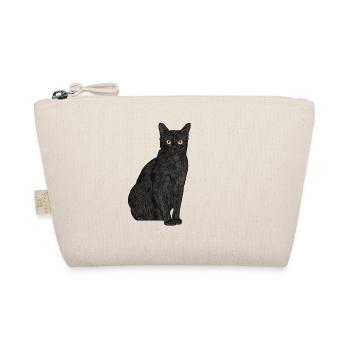 Cats Animal Motif Imprint - Organic Pouch - nature - Front