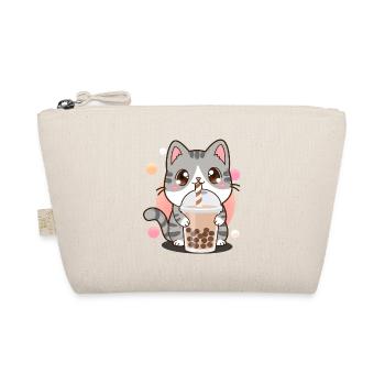 Cat Boba Tee Lustige Bubble Tea Drinking Pet Lover - Bio-Täschchen - Natur - Vorne