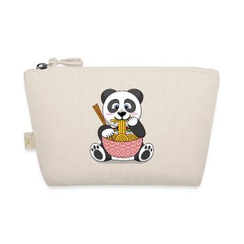 Ramen Nudeln essen Kawaii Panda Anime - Bio-Täschchen - Natur - Vorne