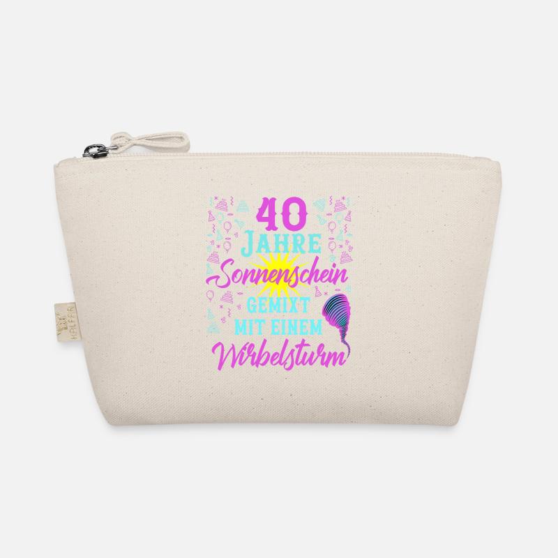 40 Geburtstag Frauen Geschenk 40 Jahre Geburtstag - Bio-Täschchen - Natur