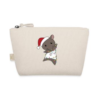 Tapir Weihnachten Tapire Winter Tiere - Bio-Täschchen - Natur - Vorne