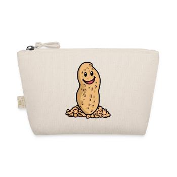 Xmas Christmas Gift Peanut Nut Happy - Organic Pouch - nature - Front