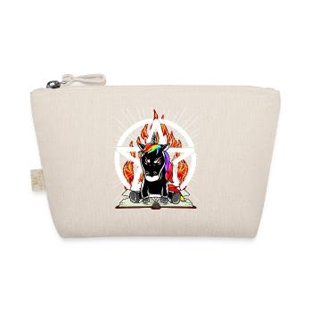 Satan Unicorn Pentagram Devilish Mythical Creature Evil - Organic Pouch - nature - Front
