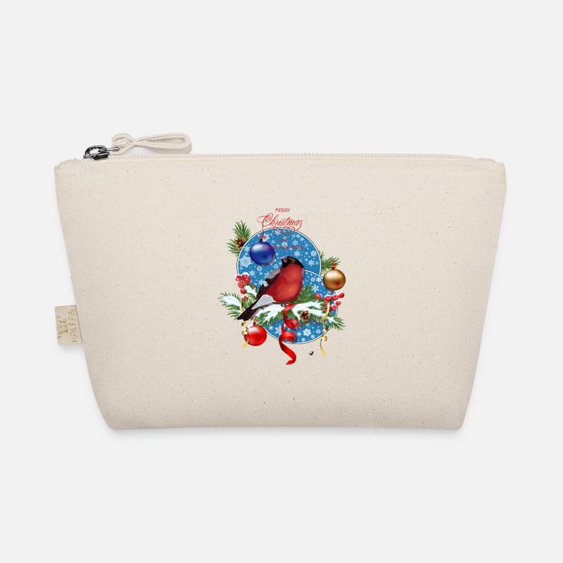 Bouvreuils sur branches de sapin et tambourins avec neige Trousse biologique
