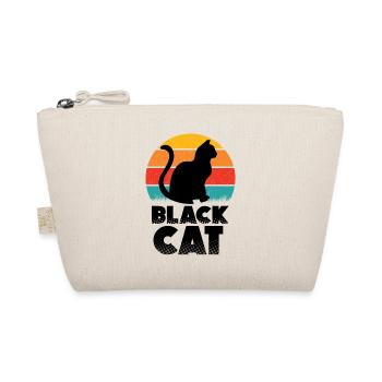 Schwarze Katze - Bio-Täschchen - Natur - Vorne