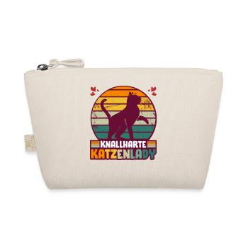 Katzenmama Katze Katzenliebhaber Knallharte Katzen - Bio-Täschchen - Natur - Vorne