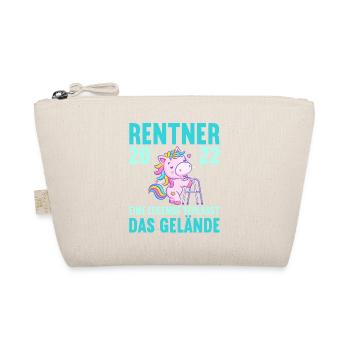 Einhorn Ruhestand Rentnerin Rentner Rente 2022 - Bio-Täschchen - Natur - Vorne