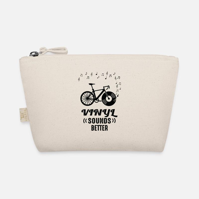 Vinyl Sounds Better Fahrrad mit Schallplatte Bio-Täschchen