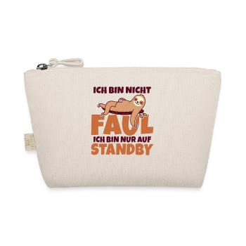 Ich bin nicht faul ich bin nur auf Standby - Bio-Täschchen - Natur - Vorne
