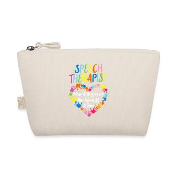 SLP Speech Language Pathologist Speechie - Organic Pouch - nature - Front