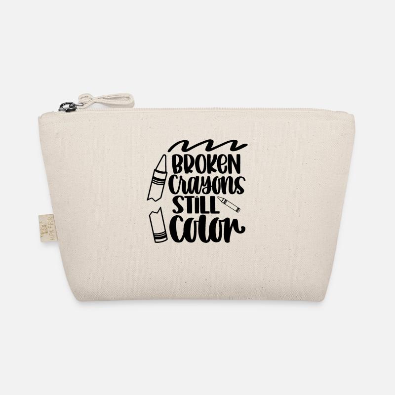 Broken Crayons Still Color Crayon Motivation Zitat Bio-Täschchen