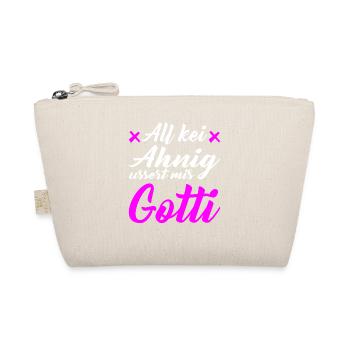 Gotti Götti Schweiz Geschenk zu Weihnachten - Bio-Täschchen - Natur - Vorne