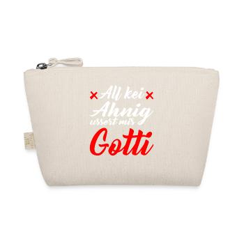 Gotti Götti Schweiz Geschenk zu Weihnachten - Bio-Täschchen - Natur - Vorne