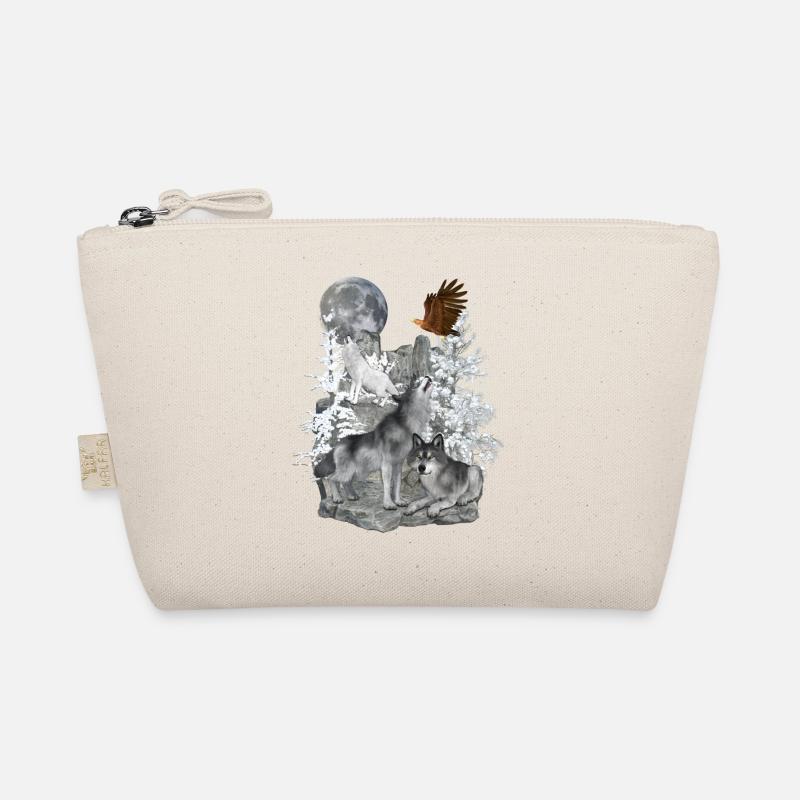 Wolves,Winter, Eagle, Moon Organic Pouch