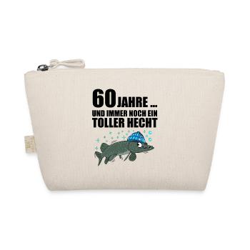 Anglergeschenk zum 60 Geburtstag 60 Ehrentag - Bio-Täschchen - Natur - Vorne