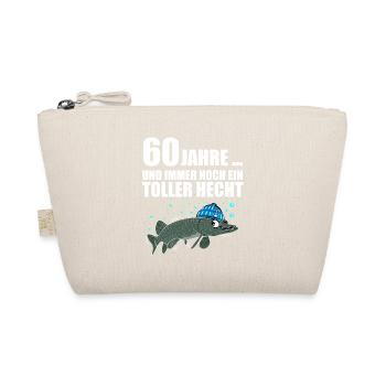 Anglergeschenk zum 60 Geburtstag 60 Ehrentag - Bio-Täschchen - Natur - Vorne