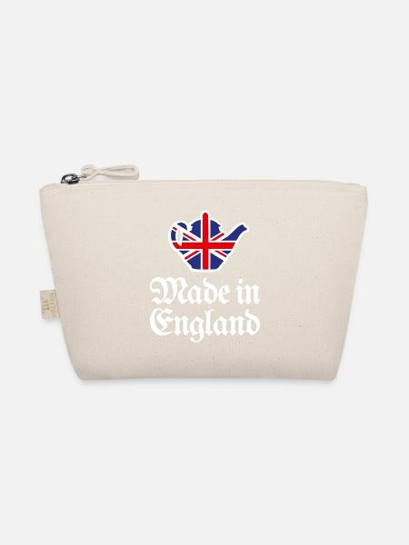 Union Jack Flagge Made in England Britisch UK Teekanne - Bio-Täschchen - Natur - Vorne