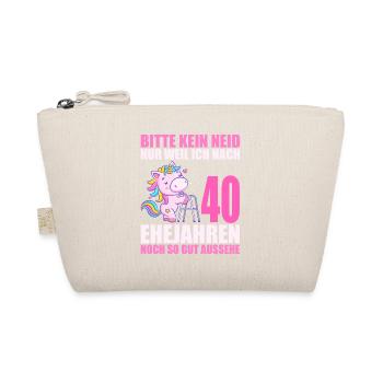 40 Jahre verheiratet lustig 40. Hochzeitstag - Bio-Täschchen - Natur - Vorne