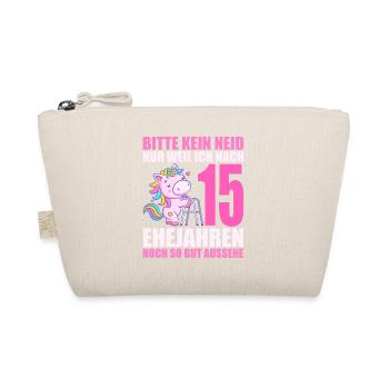 15 Jahre verheiratet lustig 15. Hochzeitstag - Bio-Täschchen - Natur - Vorne