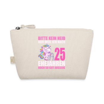 25 Jahre verheiratet lustig 25. Hochzeitstag - Bio-Täschchen - Natur - Vorne