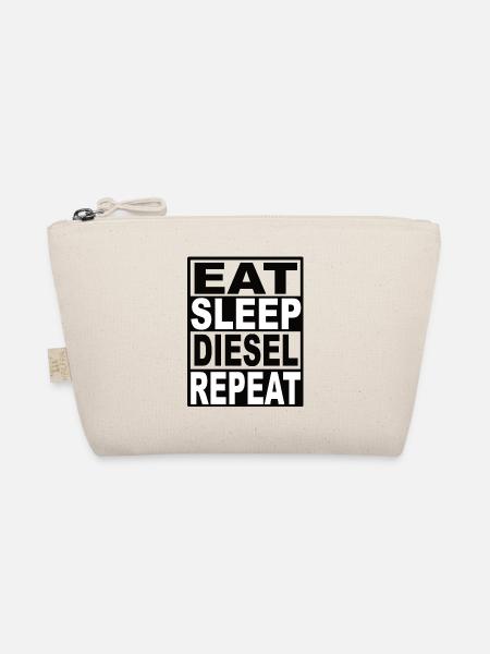 Eat Sleep Diesel Repeat - Organic Pouch - nature - Front