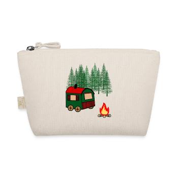 Bauwagen Freizeit Outdoor Freiheit Camping Natur - Bio-Täschchen - Natur - Vorne