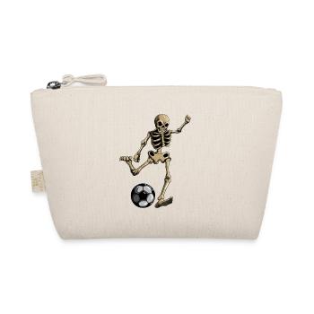 Skull Football Football Player Skeleton Costume - Organic Pouch - nature - Front