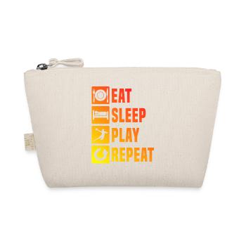 Handball Kinder Eat Sleep Handball Repeat - Bio-Täschchen - Natur - Vorne