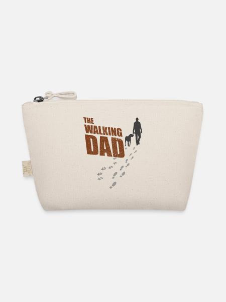 The walking Dad, Hund und Herrchen, Gassi Geschenk - Bio-Täschchen - Natur