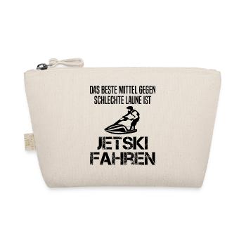 Jetski Fahrer Spruch Lustig Wasserscooter Geschenk - Bio-Täschchen - Natur - Vorne