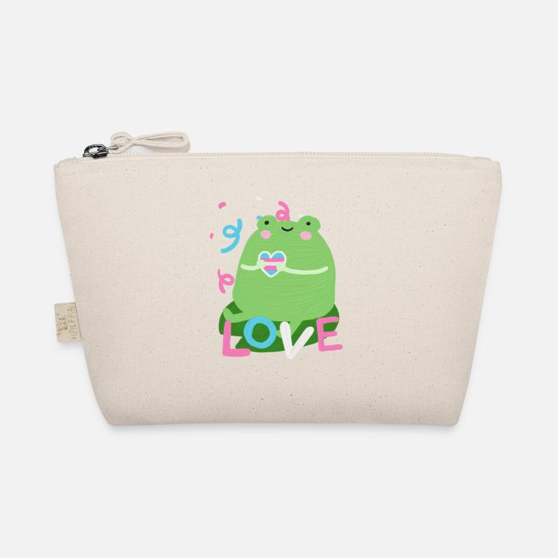 Grenouille douce avec des couleurs de drapeau de fierté trans Trousse biologique