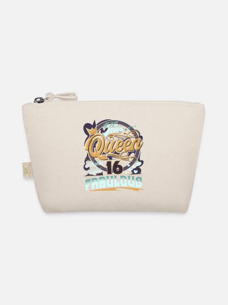 16th birthday 16 years Women Ladies Queen - Organic Pouch - nature - Front
