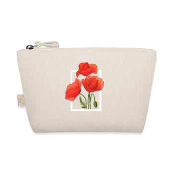 Klatschmohn Mohnblumen Aquarell handgemalt - Bio-Täschchen - Natur - Vorne