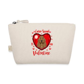 My Cocker Spaniel Is My Valentine I Cocker Spaniel - Organic Pouch - nature - Front