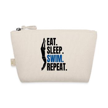 Eat Sleep Swim Repeat - Swimming Swimmers - Organic Pouch - nature - Front