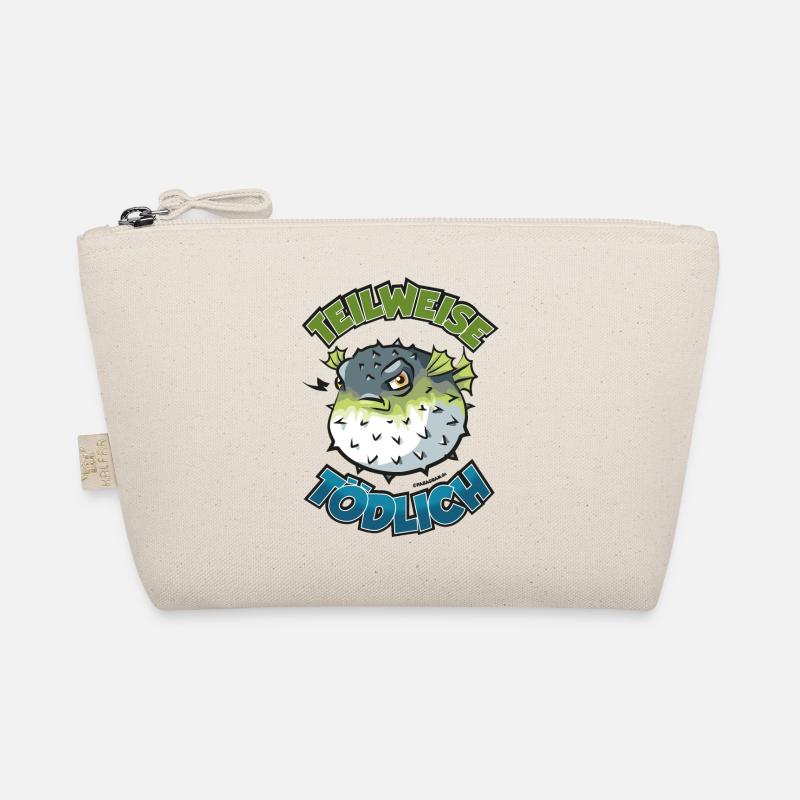 Kugelfisch Teilweise tödlich Cartoon Comic Bio-Täschchen