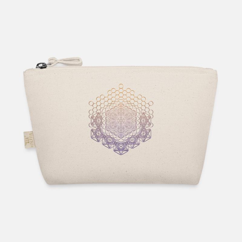Metatrons Cube Sacred Geometry Connected Organic Pouch