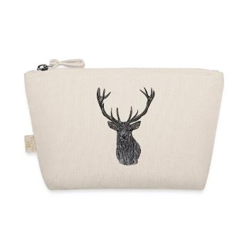 Hirsch Wapiti Hunts Animal Motif Imprint Animal Face - Organic Pouch - nature - Front