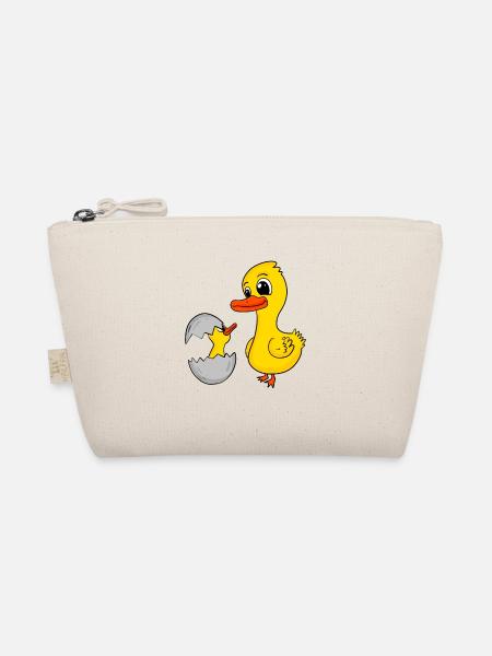 Duck with baby duck - Organic Pouch - nature - Front