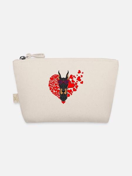 Doberman Lover I Dog Lover I Doberman - Organic Pouch - nature - Front