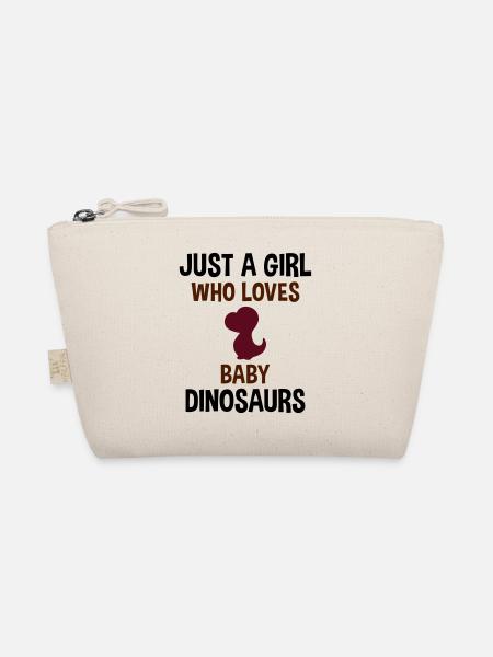 Juste une fille qui aime les bébés dinosaures - Trousse biologique - nature - Devant