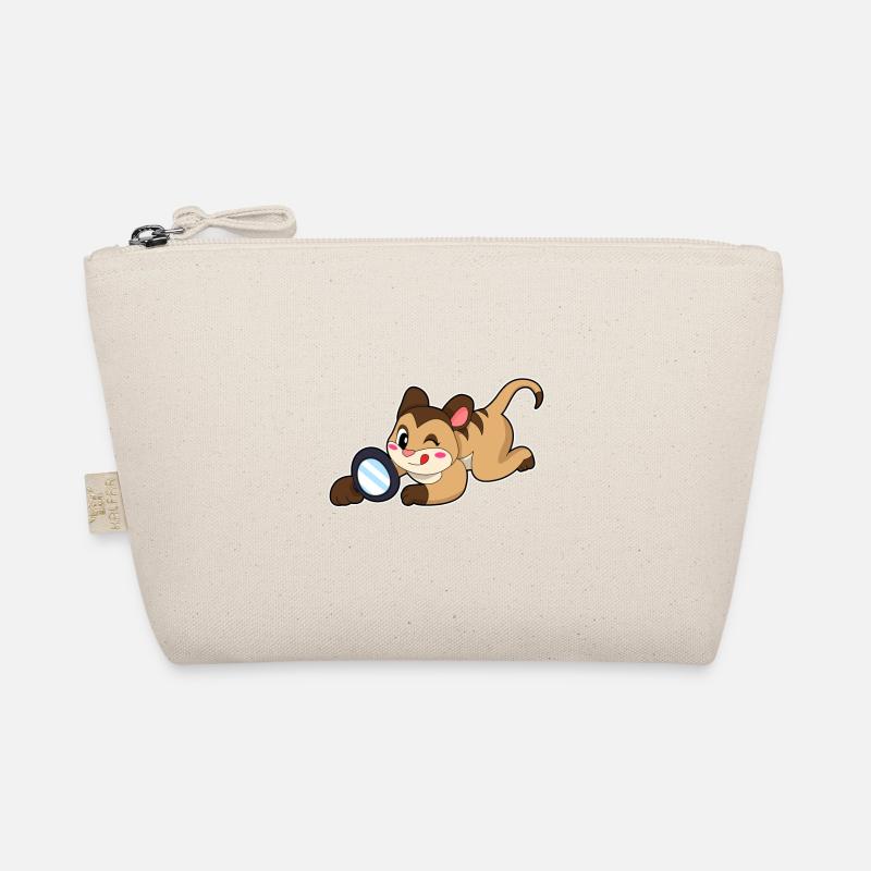 Meerkats with magnifying glass Organic Pouch