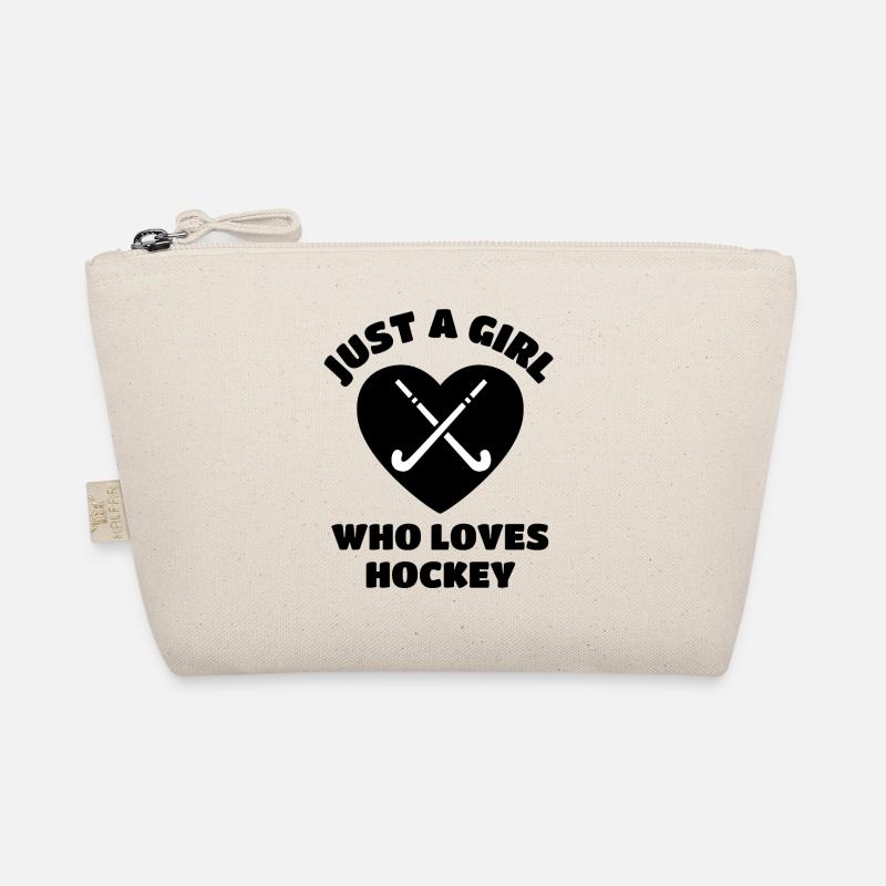 Nur ein Mädchen, das Hockey liebt. Bio-Täschchen